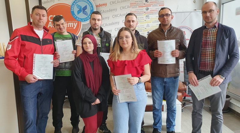 Polaznici još jedne generacije CNC Operatera  su završili obuku u COO Algebra znanja Travnik