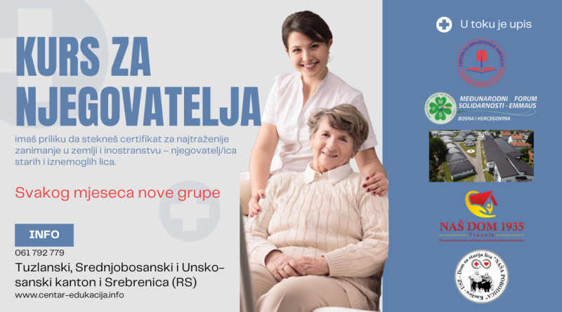 KURS ZA NJEGOVATELJA OD 06.Aprila 2026.